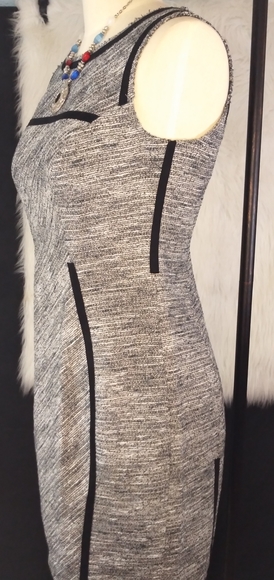 Yoana Baraschi Grey and Black Sleeveless A Line Dress Size 8 - Picture 8 of 16